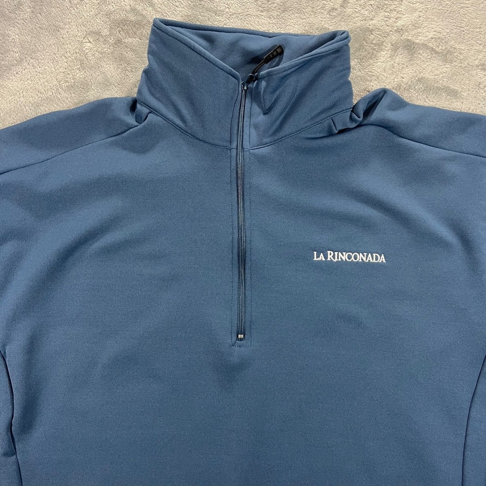 Ahead Performance 1/4 Zip Pullover Mens Large Blue‎ PS27 Golf La Rinconada Club